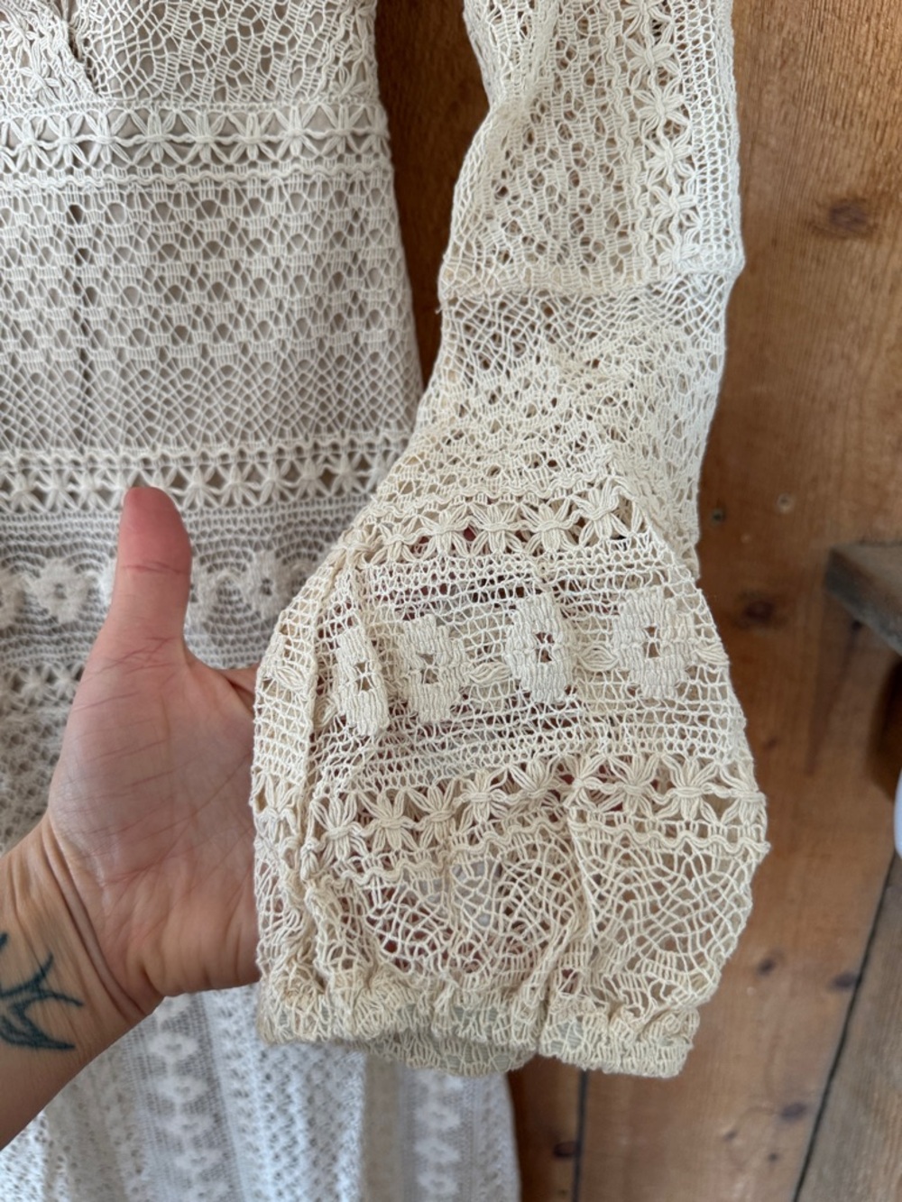 CHASING UNICORNS << Georgia On My Mind Lace Maxi Bohemian Western Dress - Picture 10 of 15